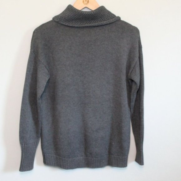 Athleta Breckenridge Knit Sweater Charcoal H11140 - Picture 4 of 5